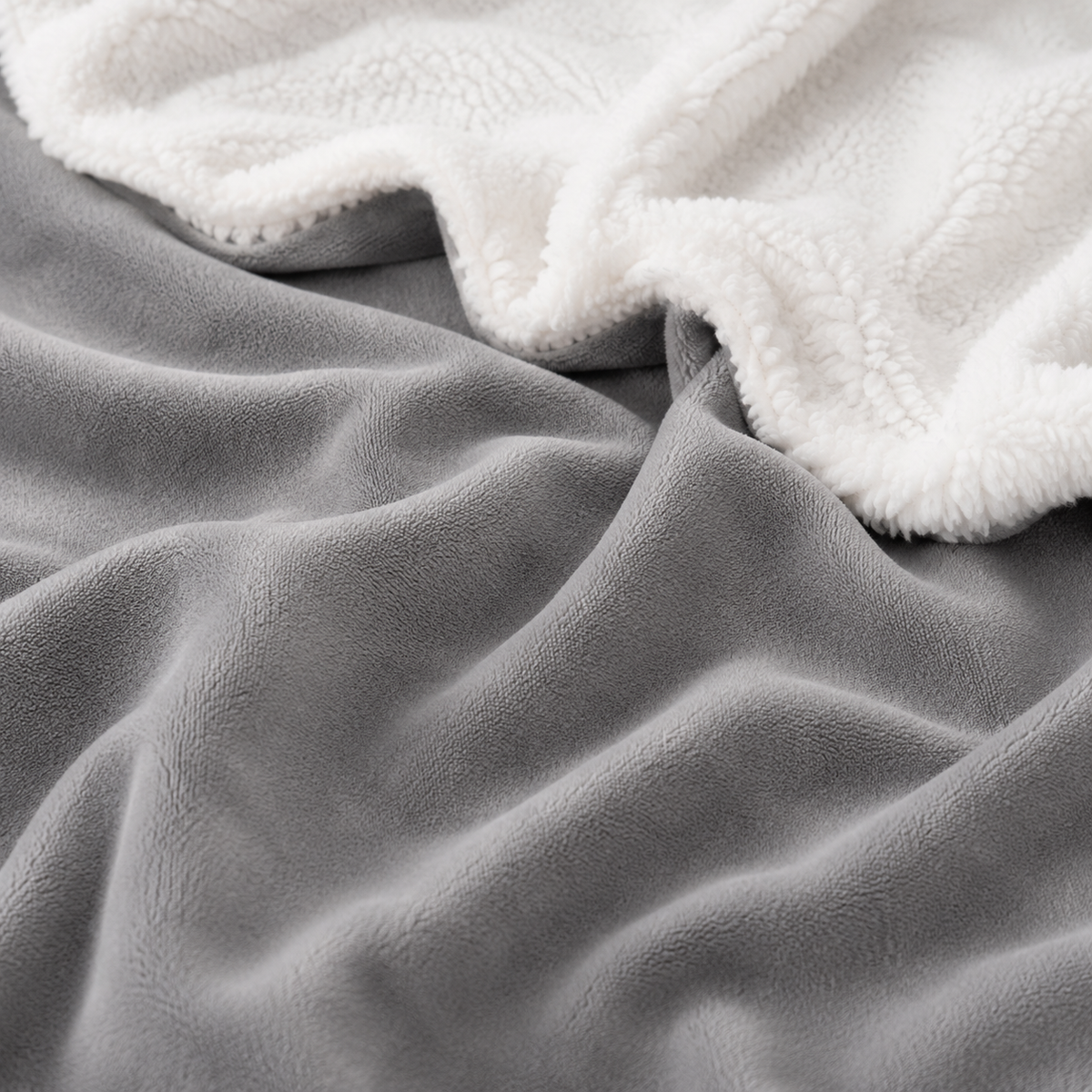Sherpa Fleece Blanket Grey