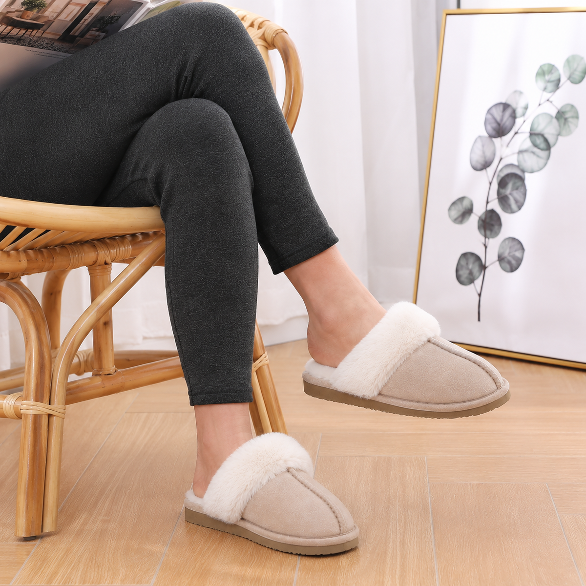 Fluffy Slippers Apricot