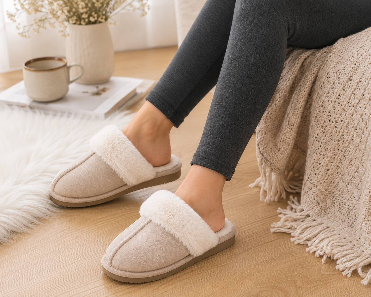 Fluffy Slippers Apricot