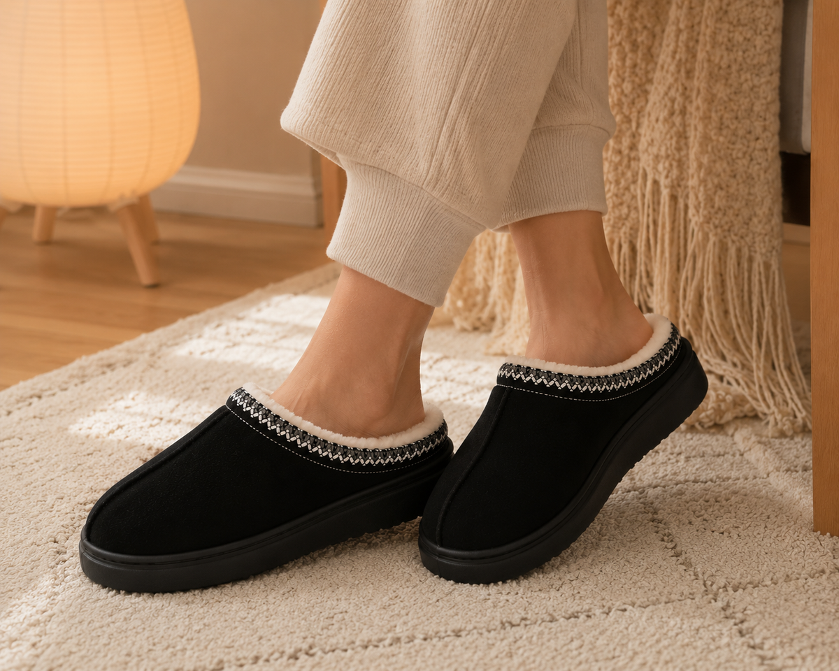 Snugly Slippers Black