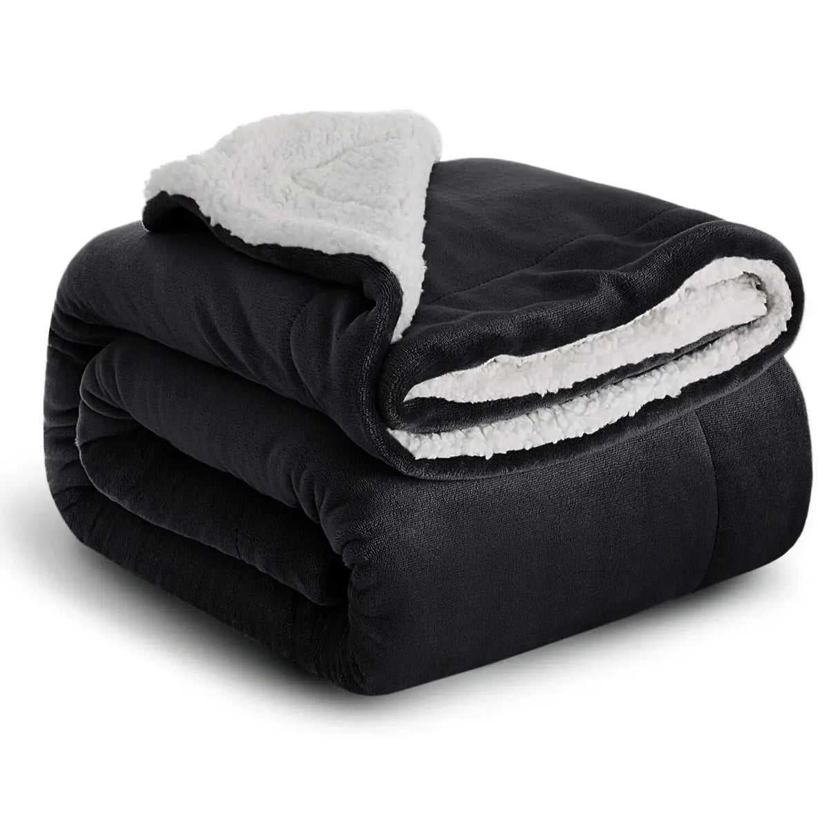 Sherpa Fleece Blanket Black