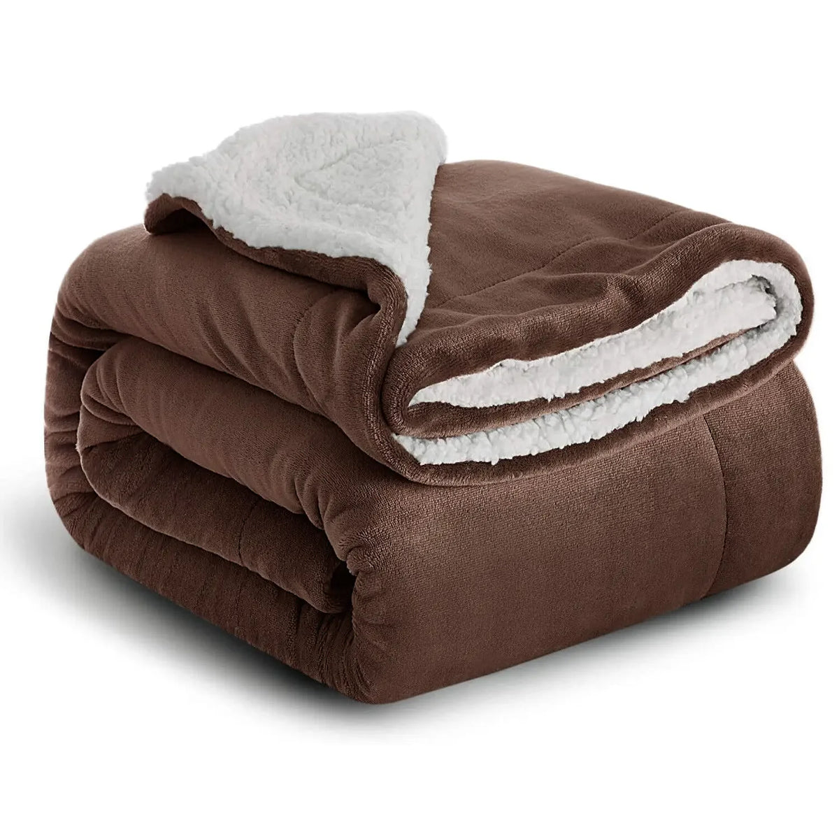 Sherpa Fleece Blanket Brown