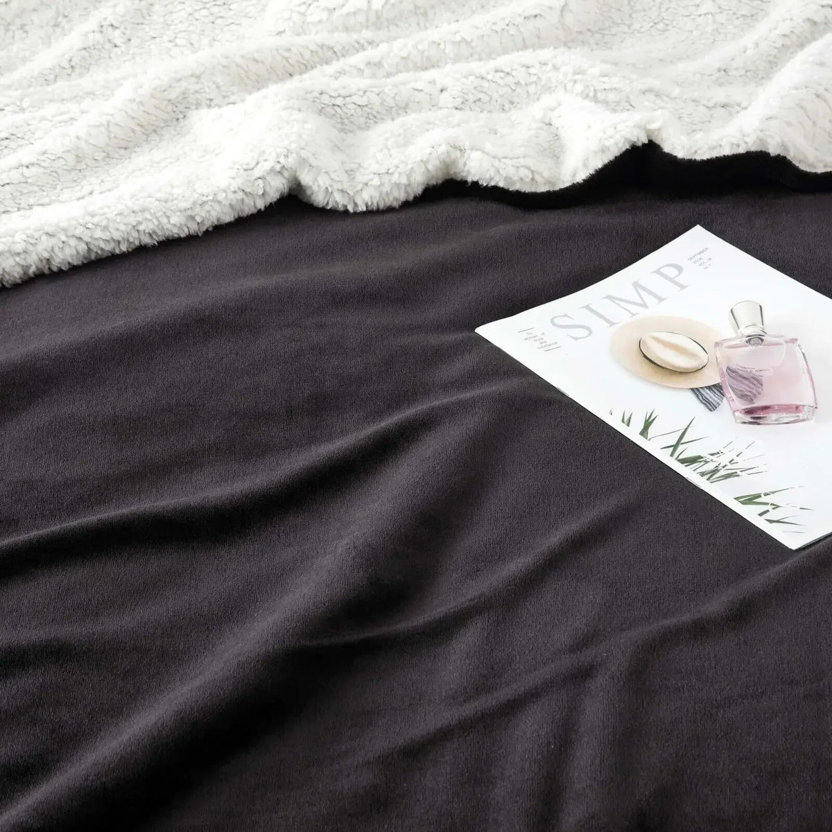 Sherpa Fleece Blanket Black
