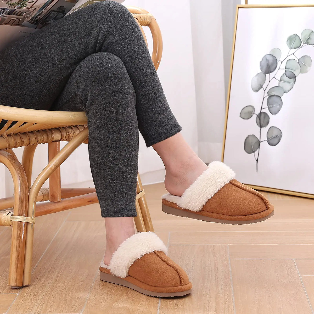 Fluffy Slippers Oak