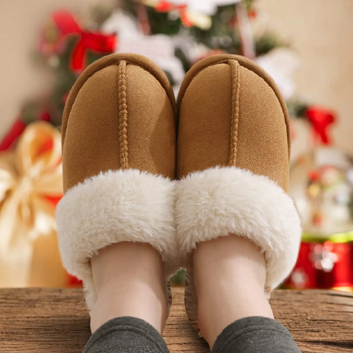 Fluffy Slippers Oak