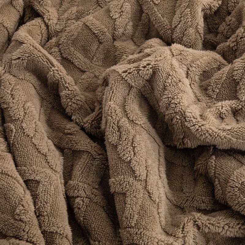 Snugly Sherpa Blanket Brown