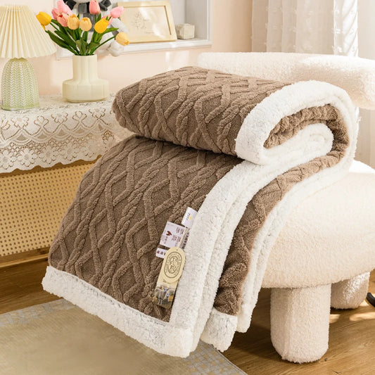 Snugly Sherpa Blanket Brown
